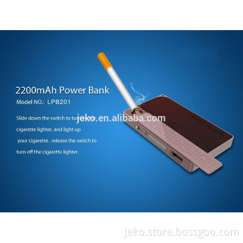 Portable 2200mAh Polymer battery powrbank with cigarette lighter